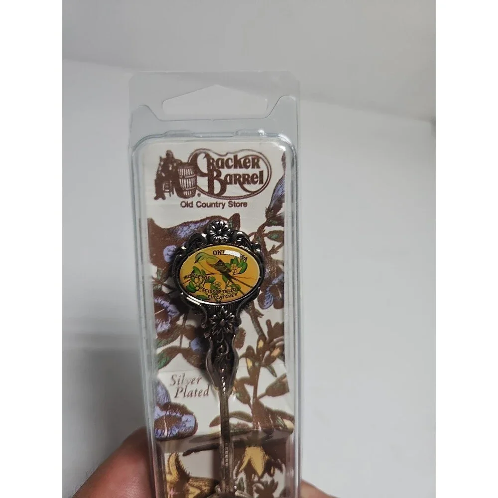 Vintage Silver Plated Cracker Barrel Mini Spoon Oklahoma